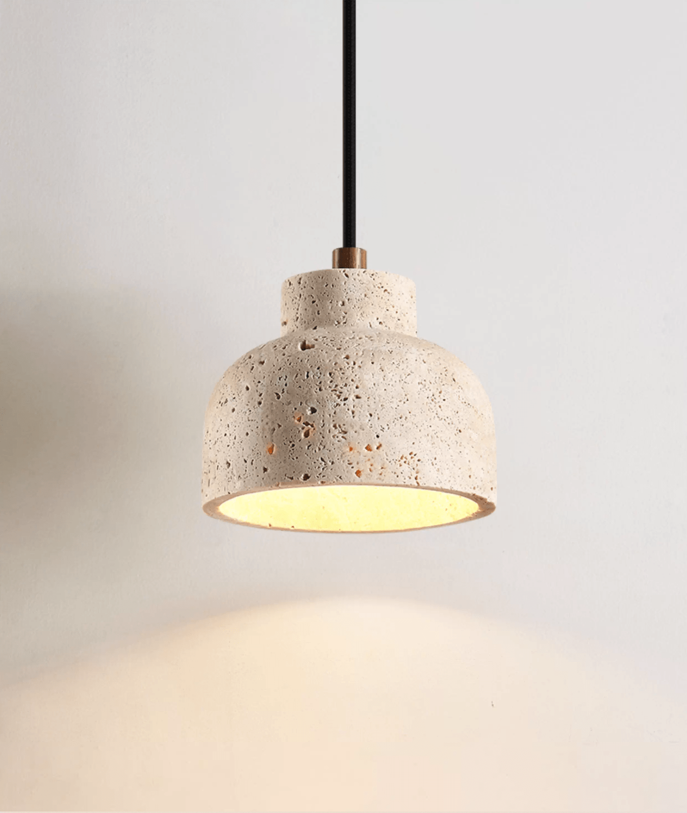 Suspension moderne Birch en Travertin jaune