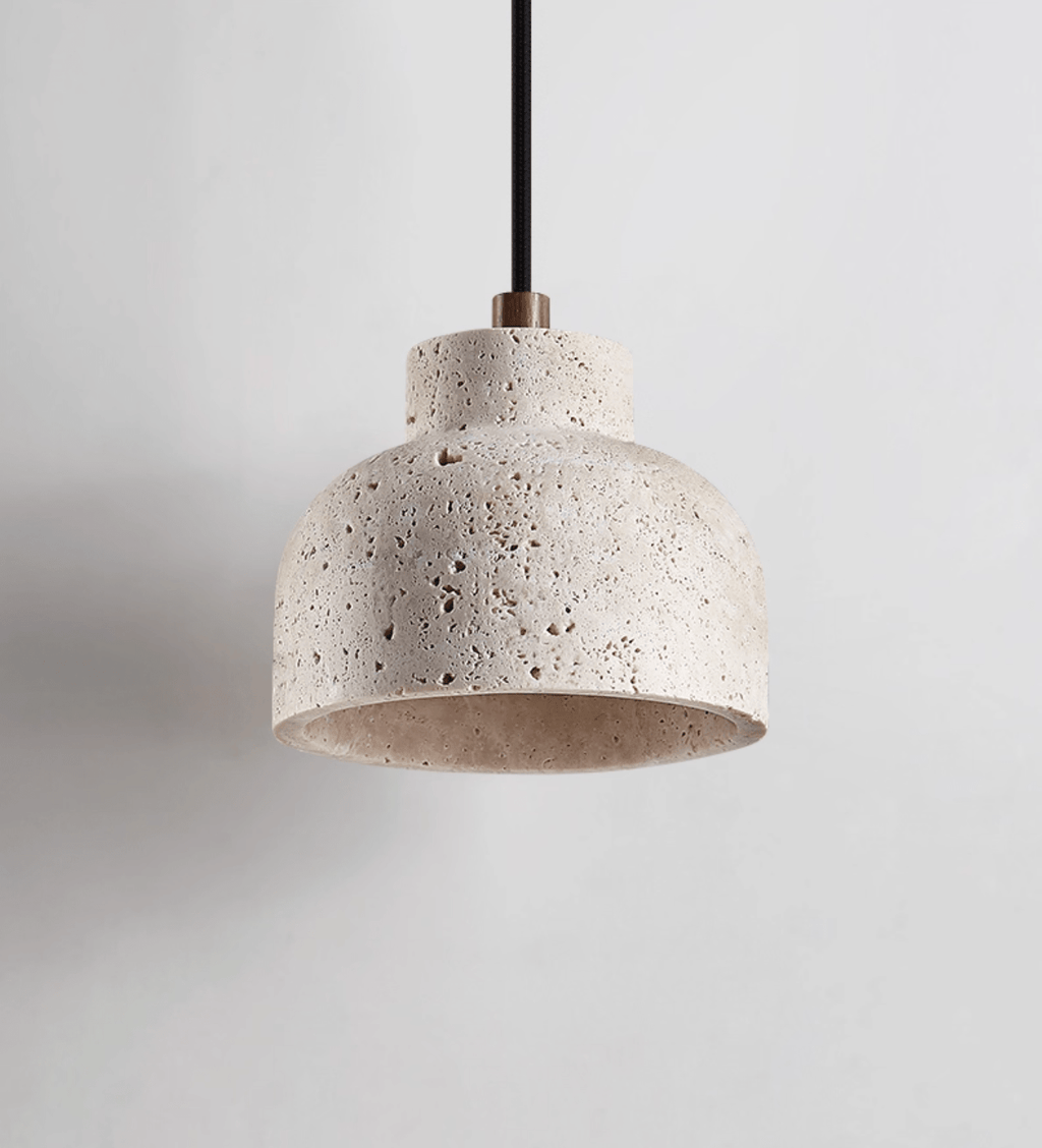 Suspension moderne Birch en Travertin jaune