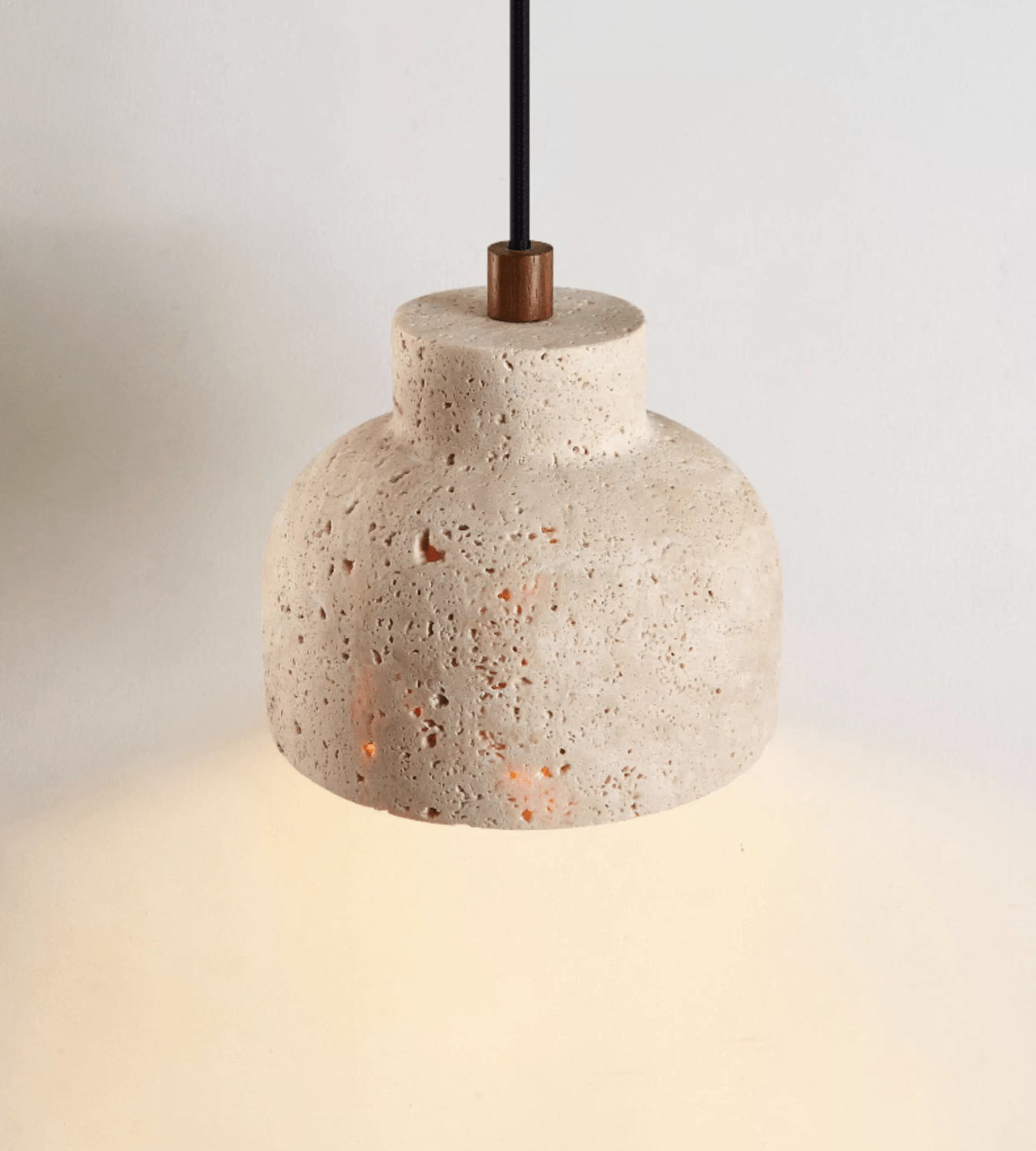 Suspension moderne Birch en Travertin jaune