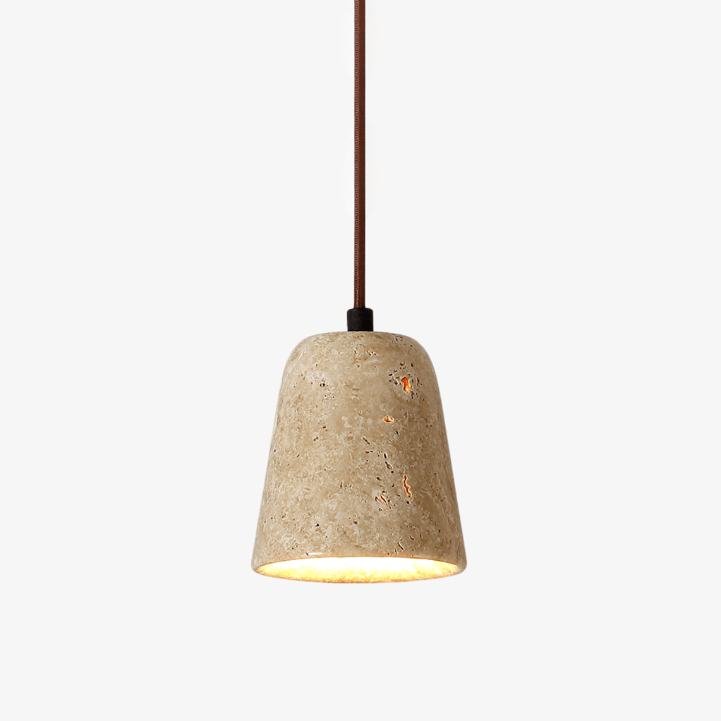 Suspension moderne Brodde en Travertin jaune