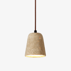 Suspension moderne Brodde en Travertin jaune