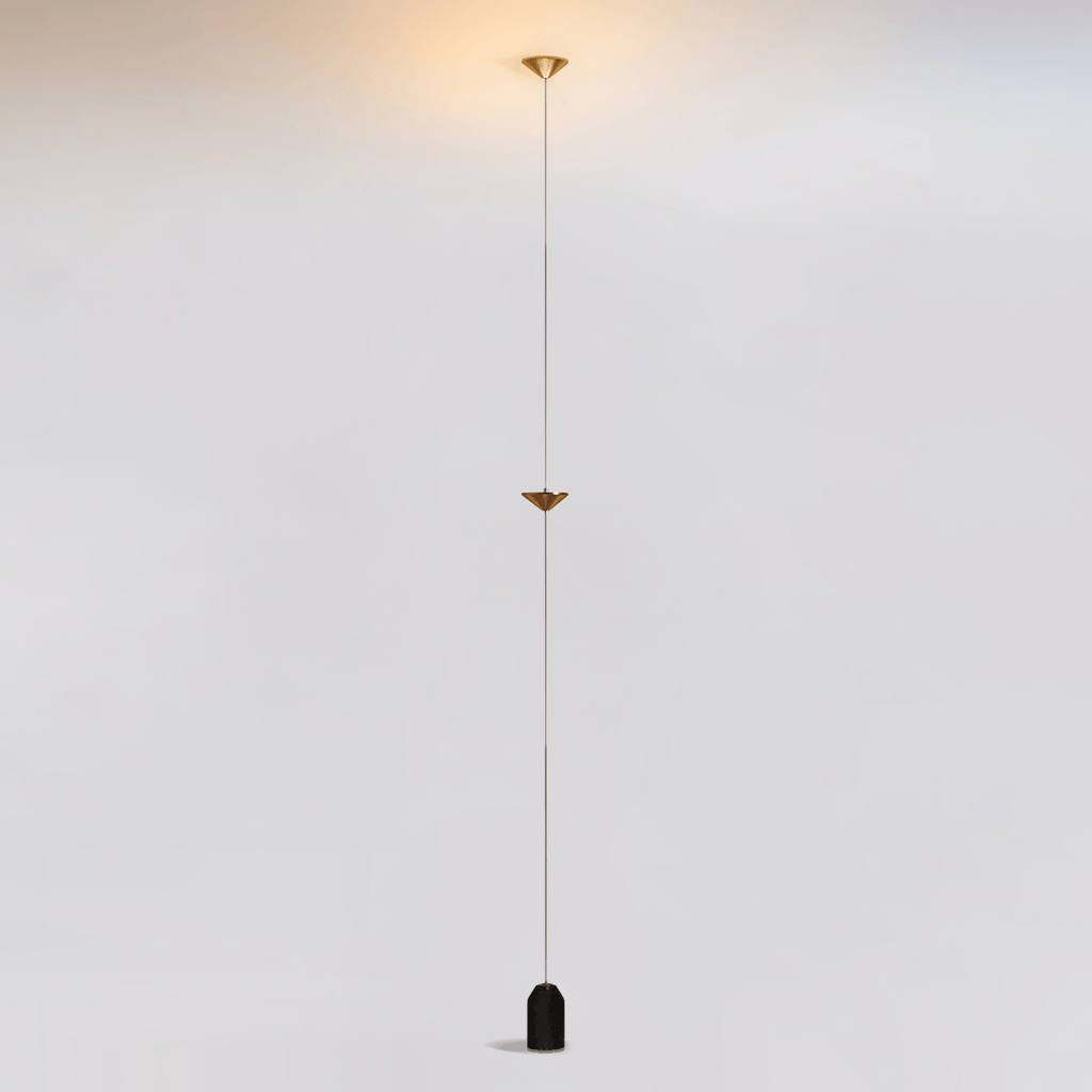 Suspension moderne Vaughan en Fer, Métal, Marbre Doré et noir
