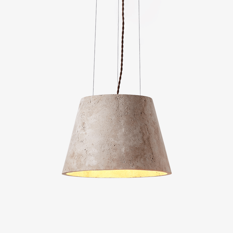 Suspension moderne Curran en Travertin jaune