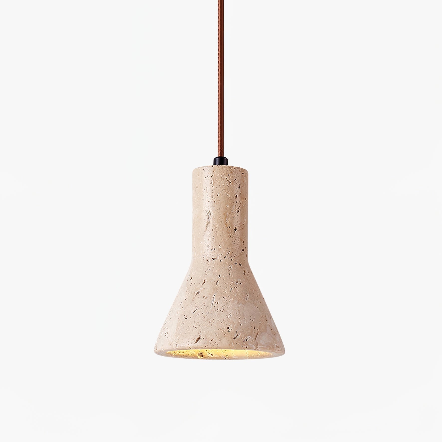 Suspension moderne Ensio en Travertin jaune