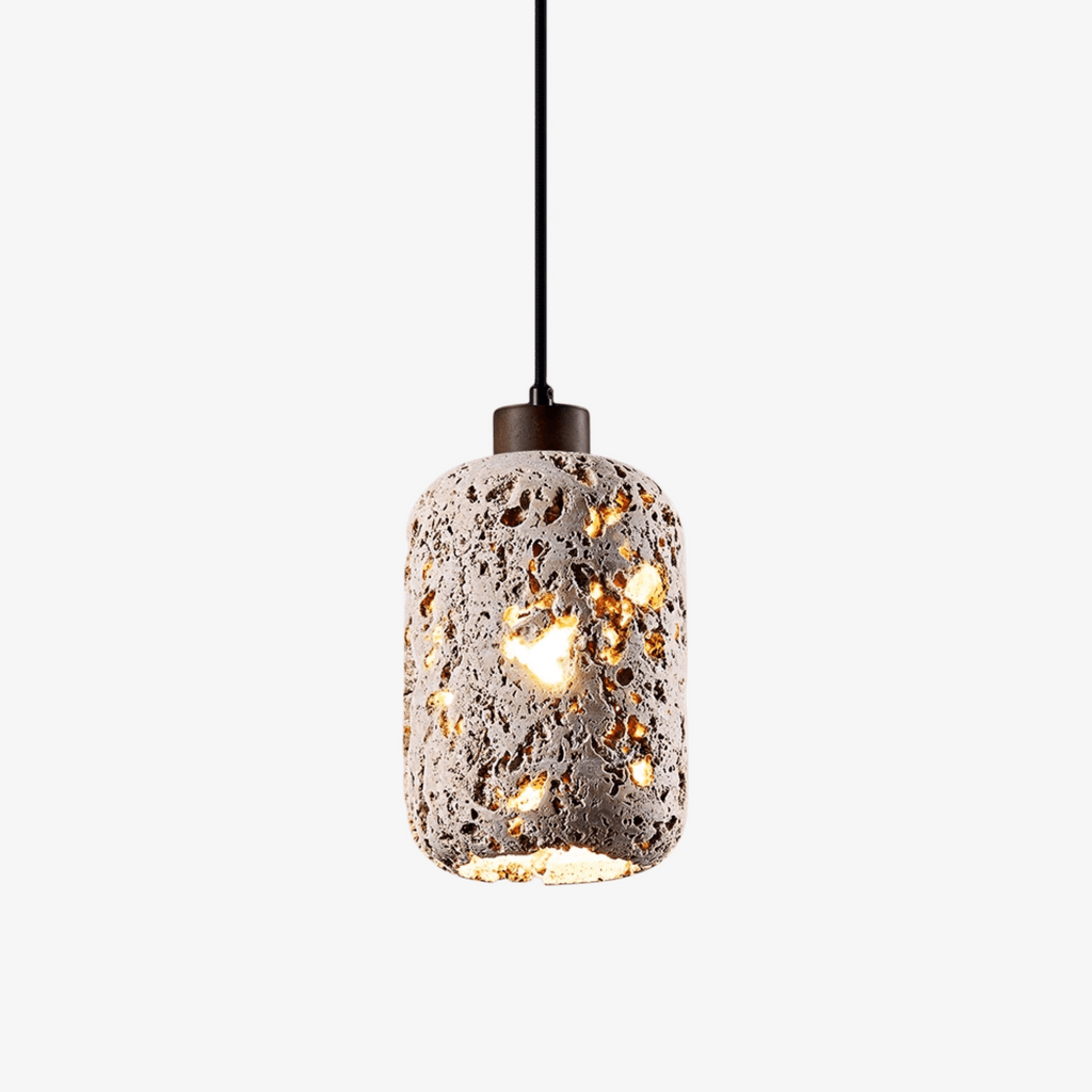 Suspension moderne Ingemar en Travertin jaune