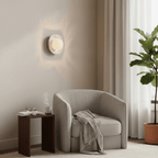 Applique murale moderne Quinn en Travertin Blanc marbre