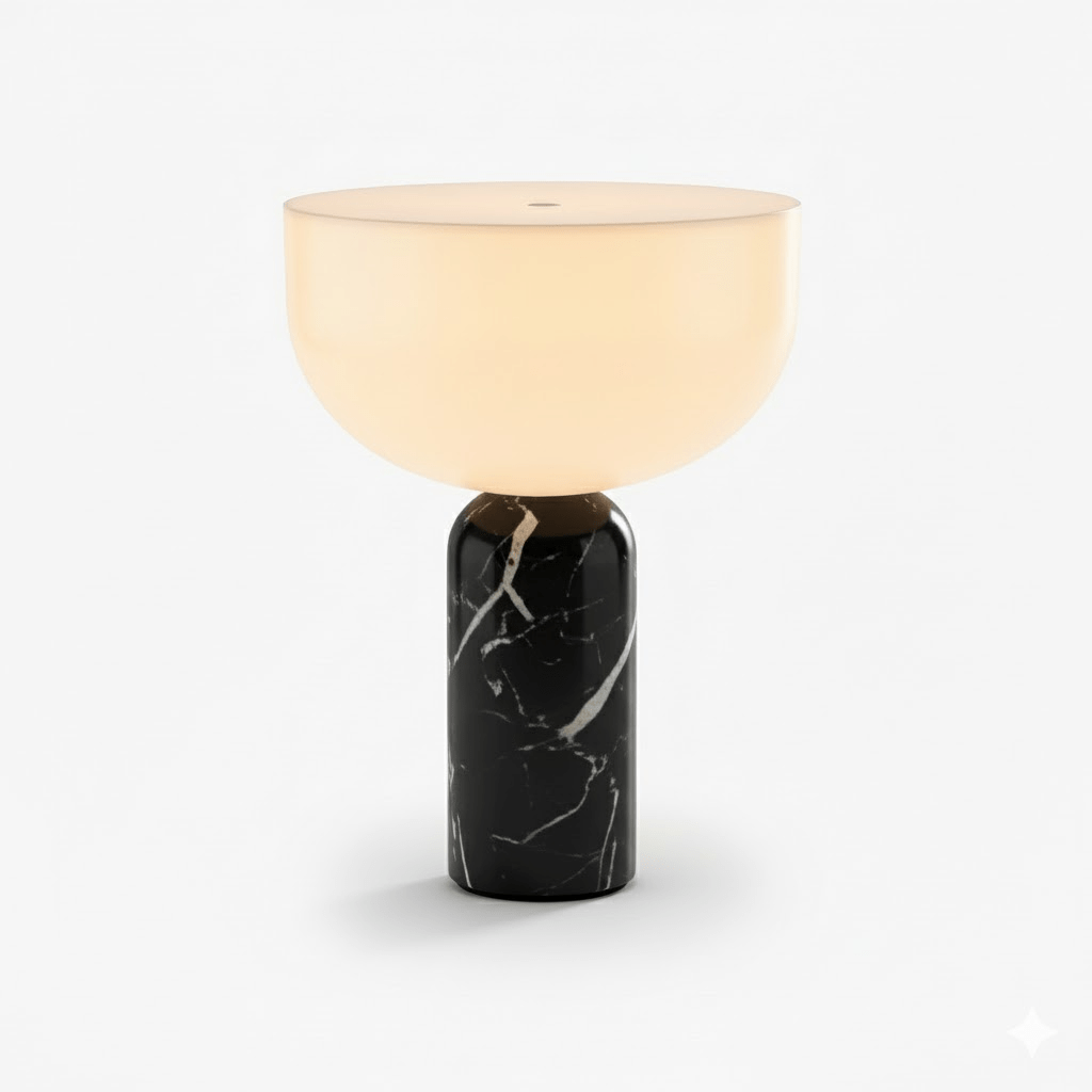 Lampe à poser moderne Lewin en Marbre Noir