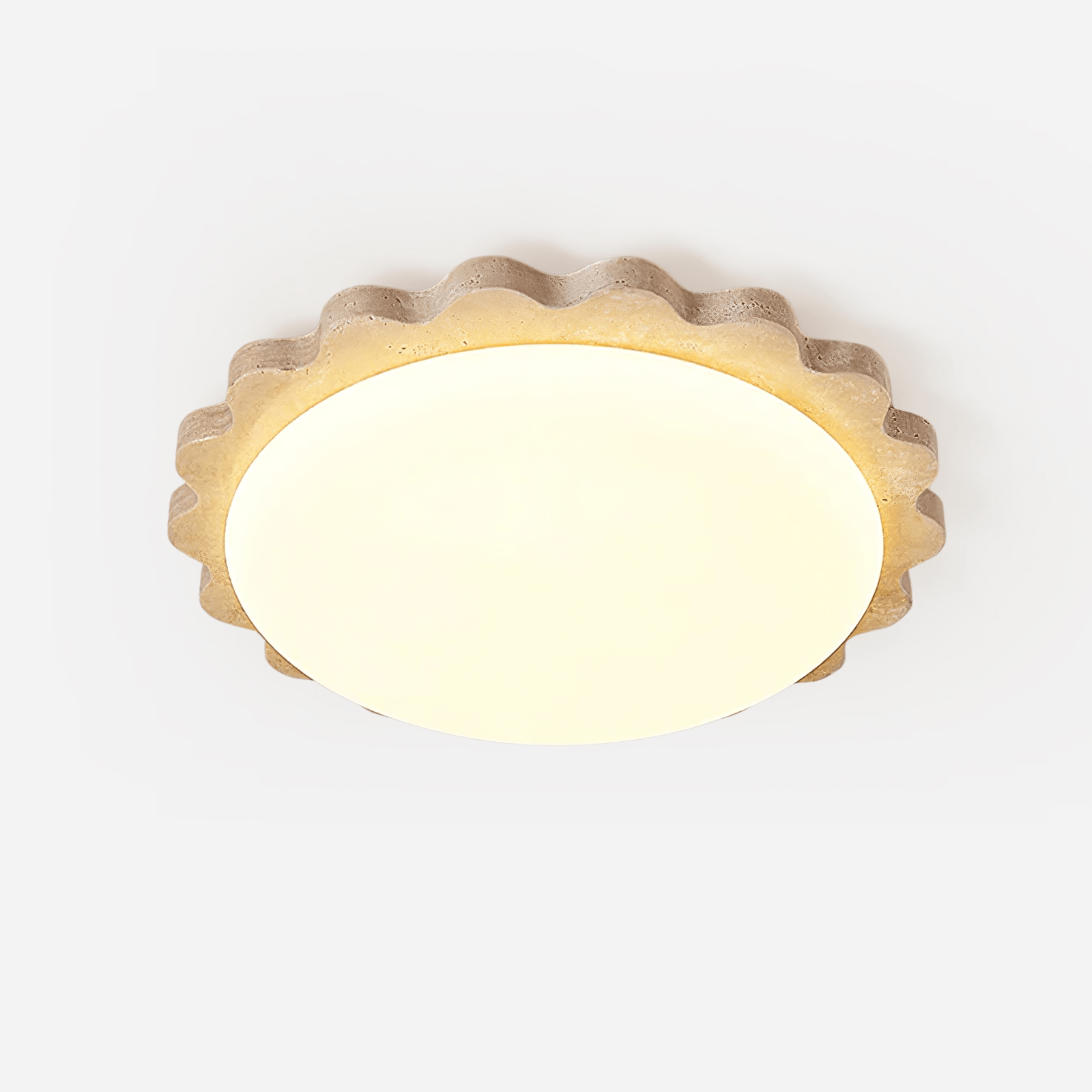 Plafonnier moderne Bjarki en Travertin jaune