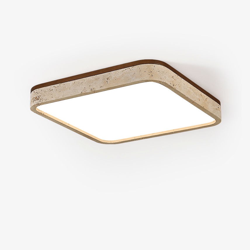 Plafonnier moderne Malthe en Travertin jaune