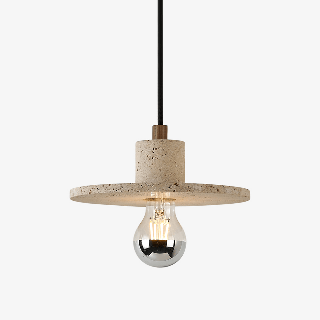 Suspension moderne Valdemar en Travertin jaune