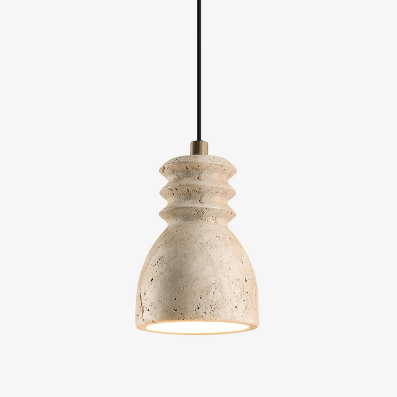 Urban Modern Pendant Light in Yellow Travertine