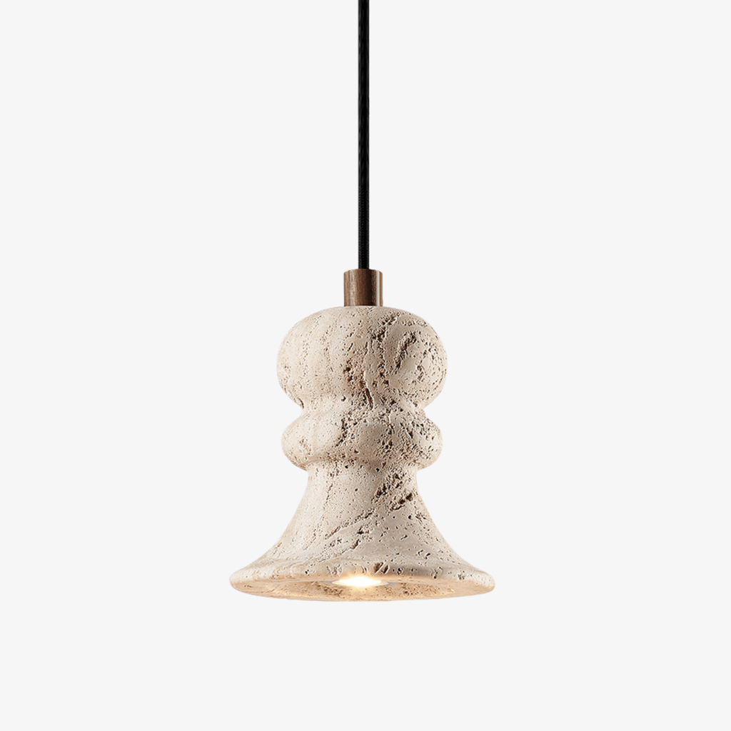 Suspension moderne Palle en Travertin jaune
