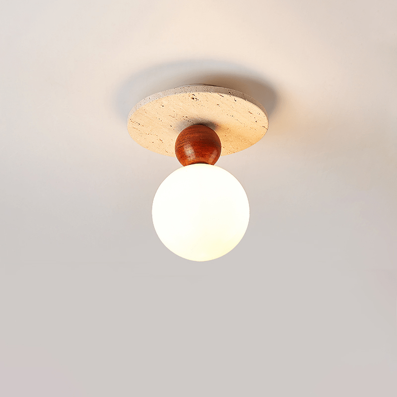 Plafonnier moderne Aldo en Travertin jaune