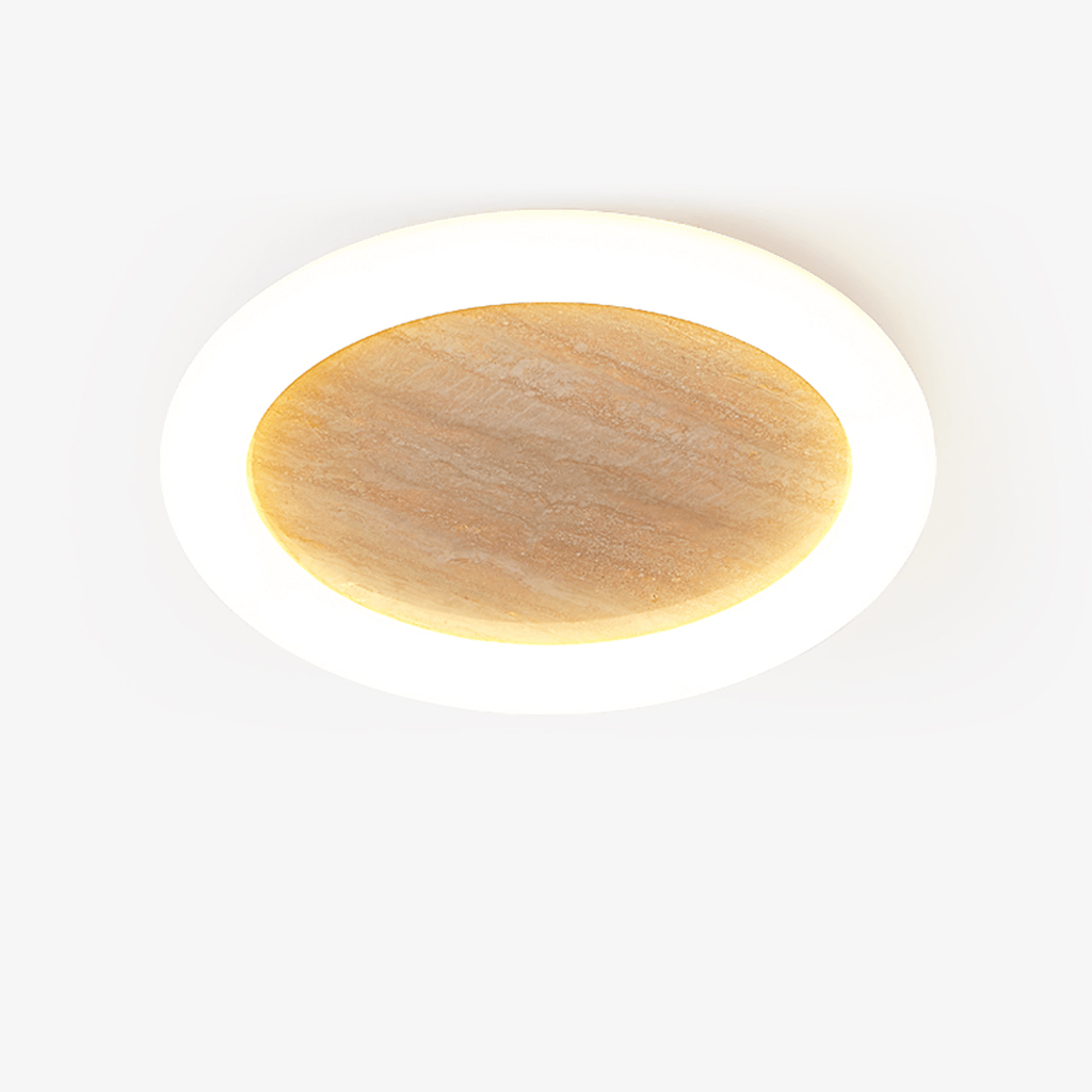Plafonnier moderne Uni en Travertin jaune et blanc