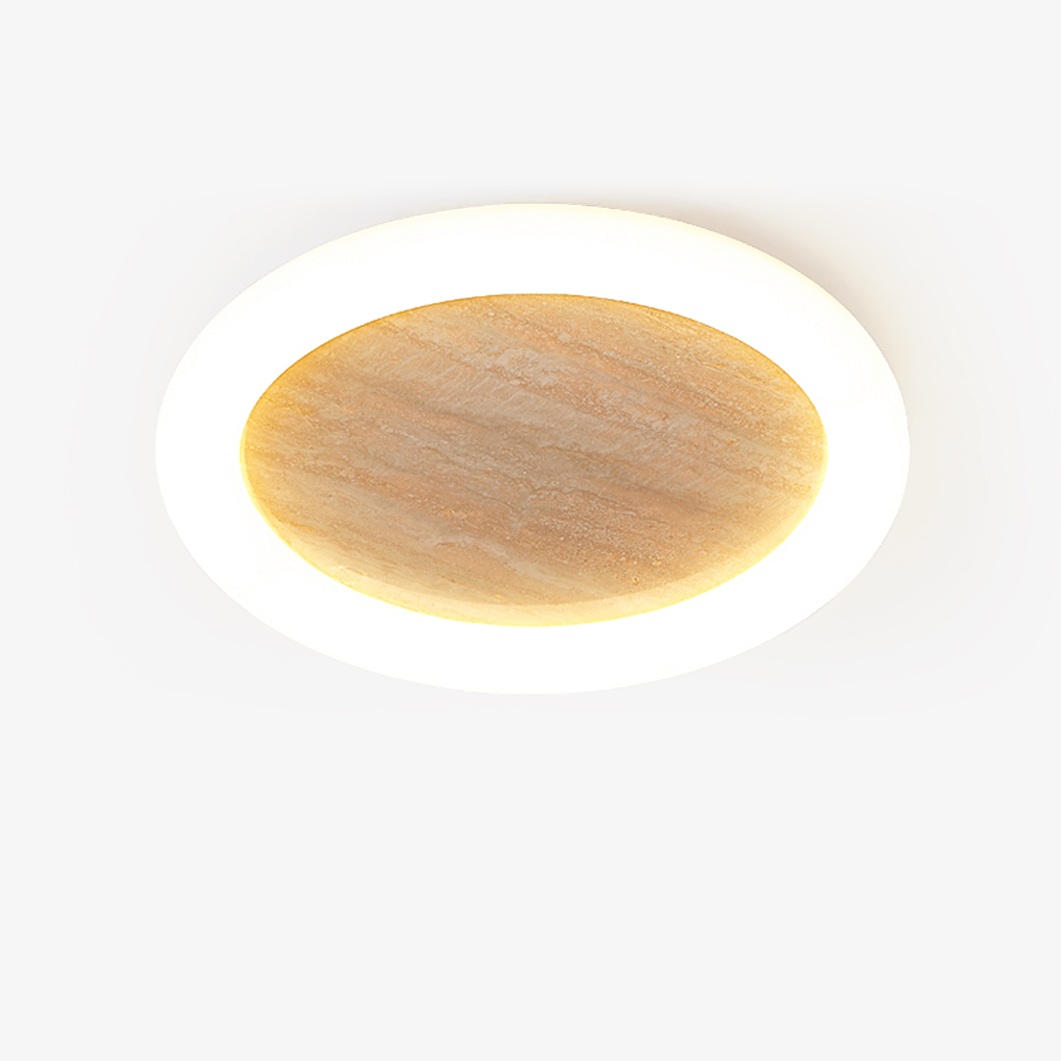 Plafonnier moderne Uni en Travertin jaune et blanc