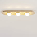 Plafonnier moderne Tane en Travertin jaune et blanc