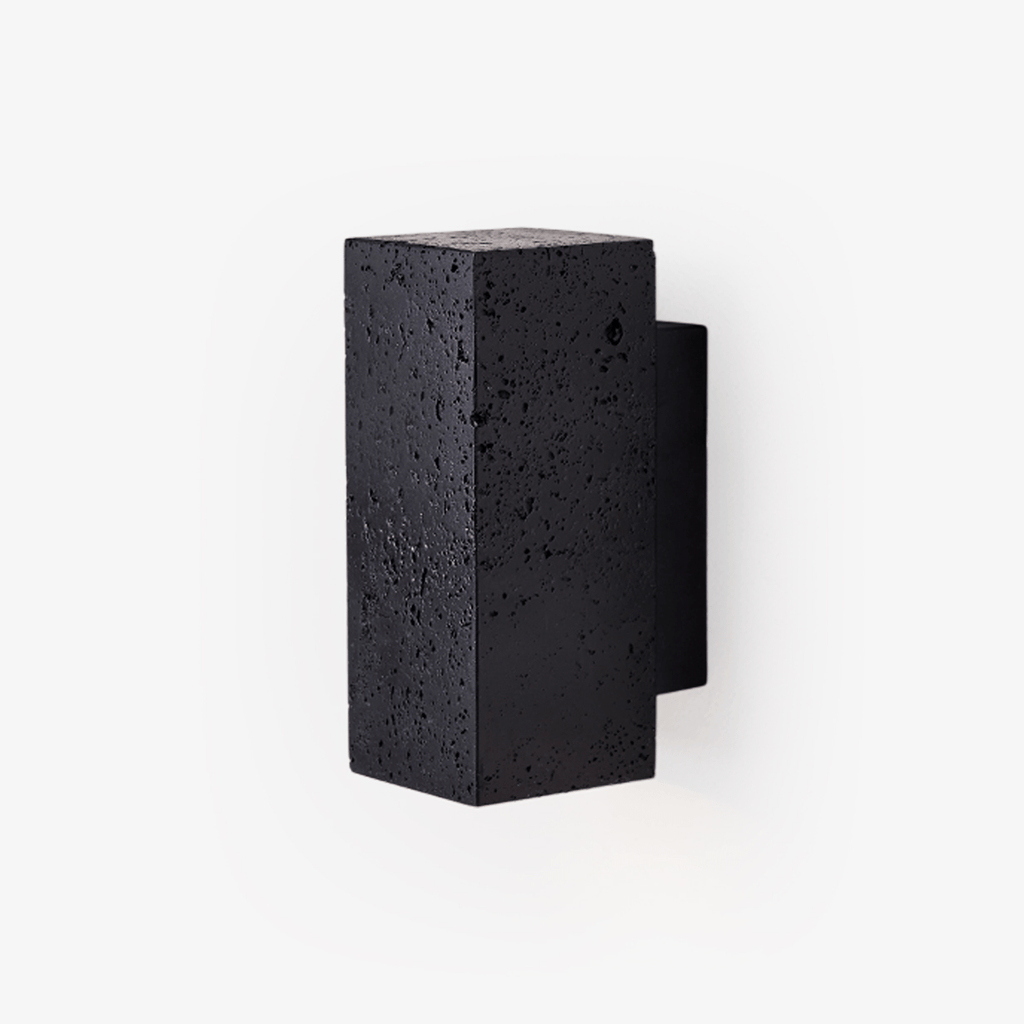 Applique murale moderne Torm en Noir travertin