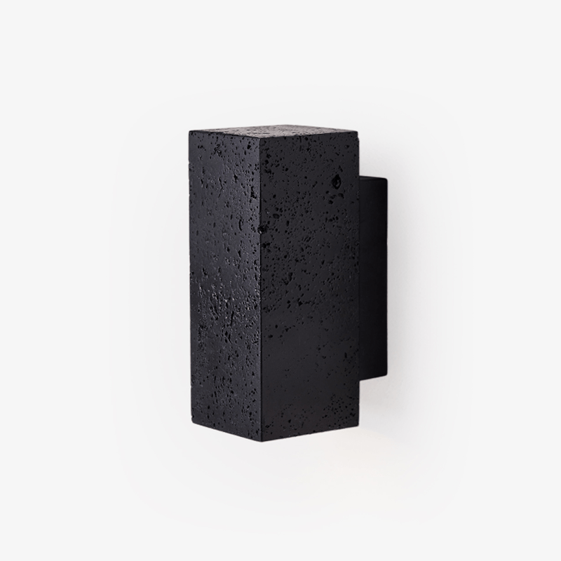 Applique murale moderne Torm en Noir travertin