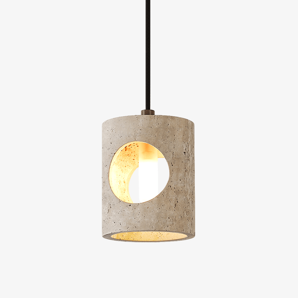Suspension moderne Johan en Travertin jaune