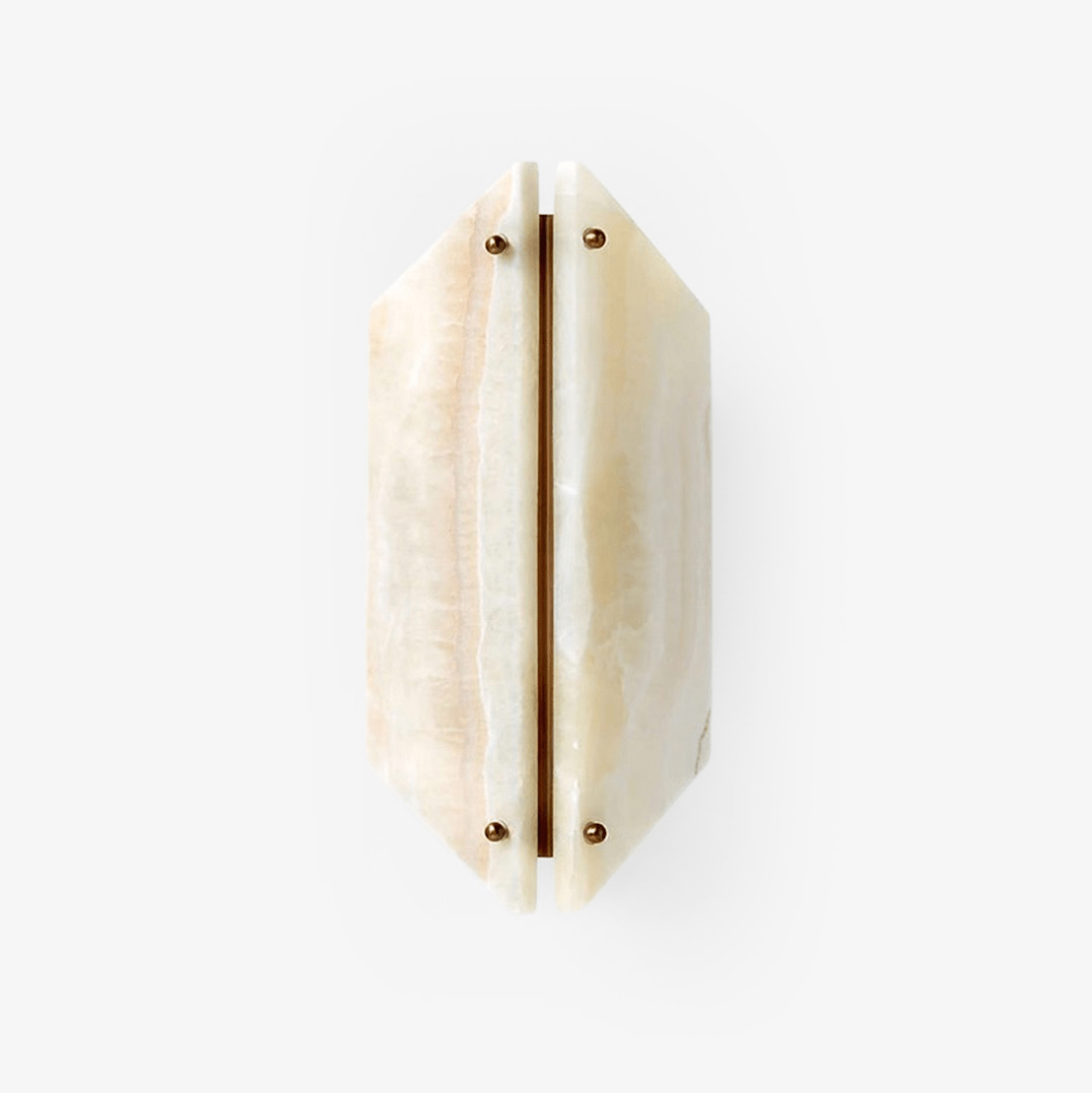 Applique murale moderne Berger en Onyx, Jade Blanc albâtre et blanc