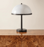 Lampe à poser moderne Randal en Albâtre Noir et blanc