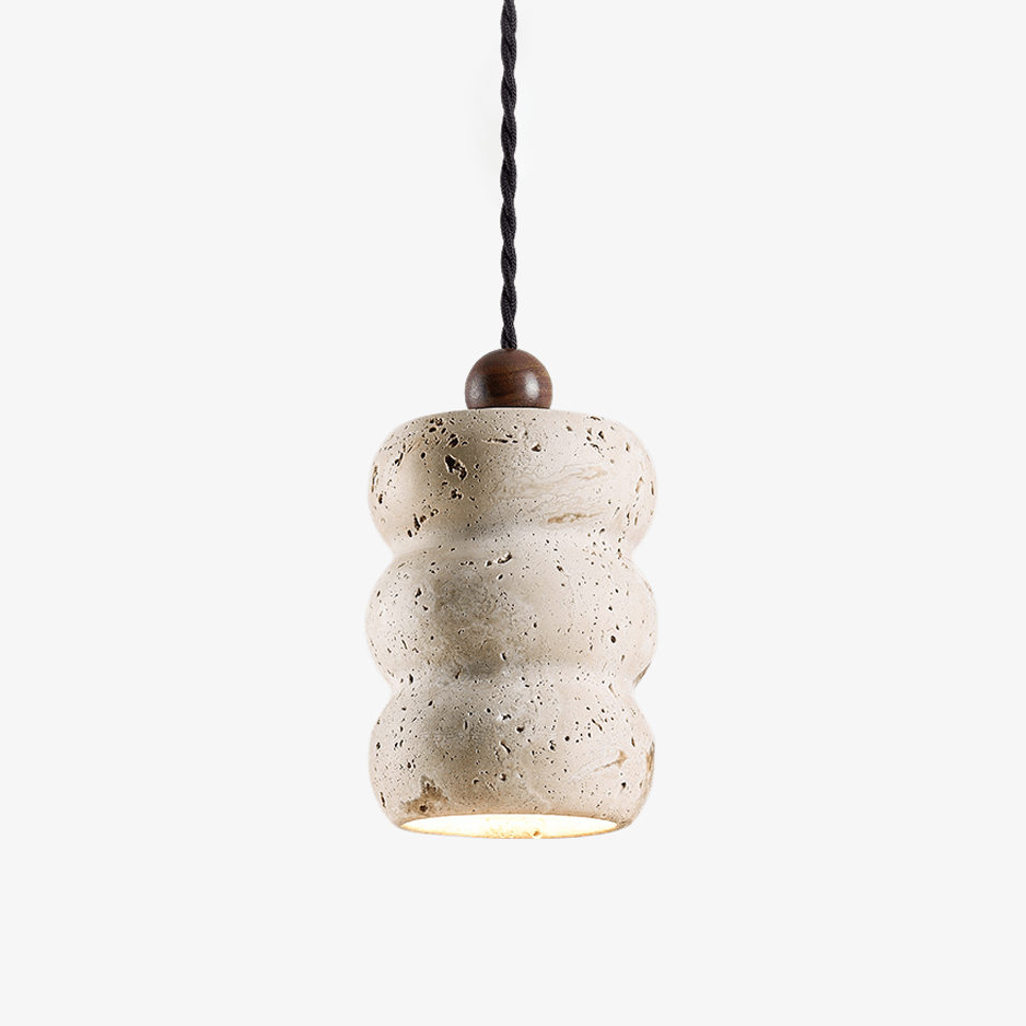 Suspension moderne Worthy en Travertin jaune
