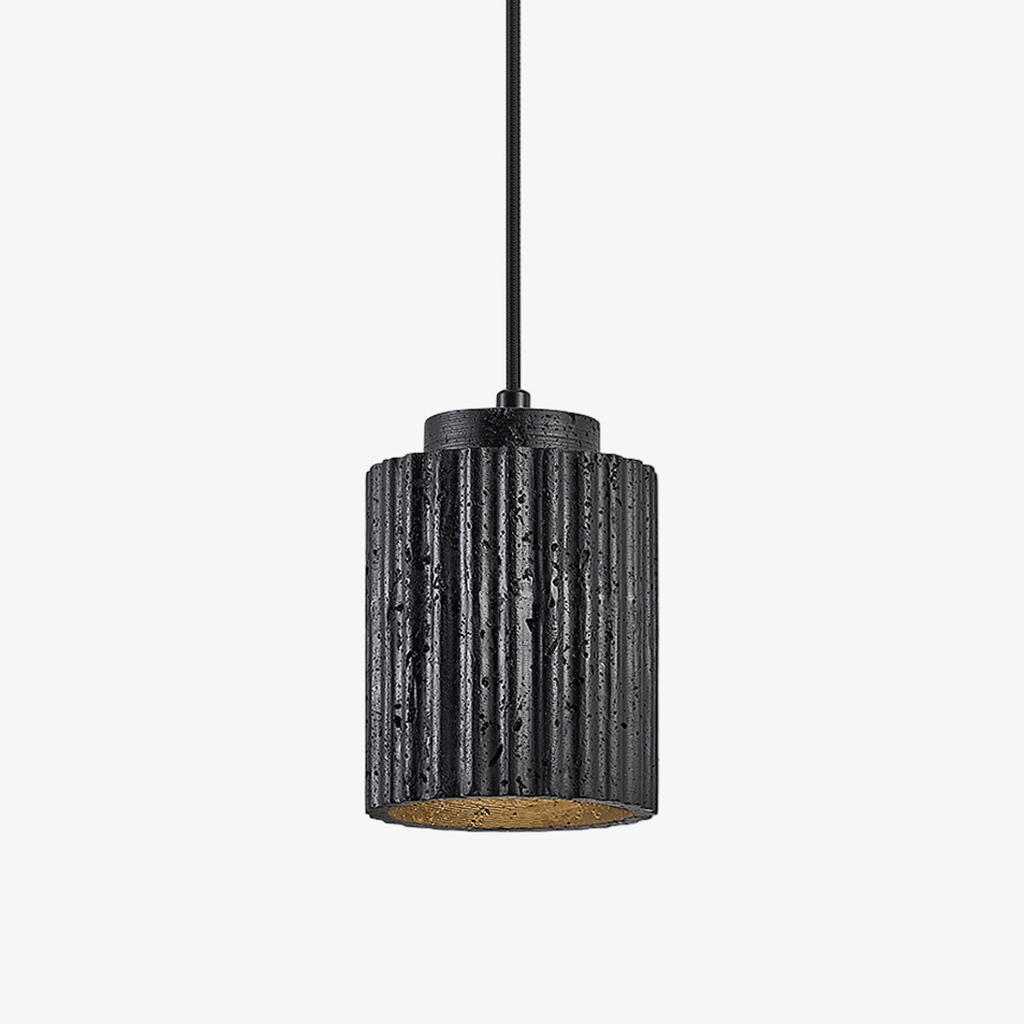 Suspension moderne Fenris en Noir travertin