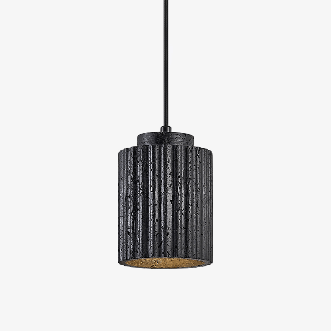 Suspension moderne Fenris en Noir travertin