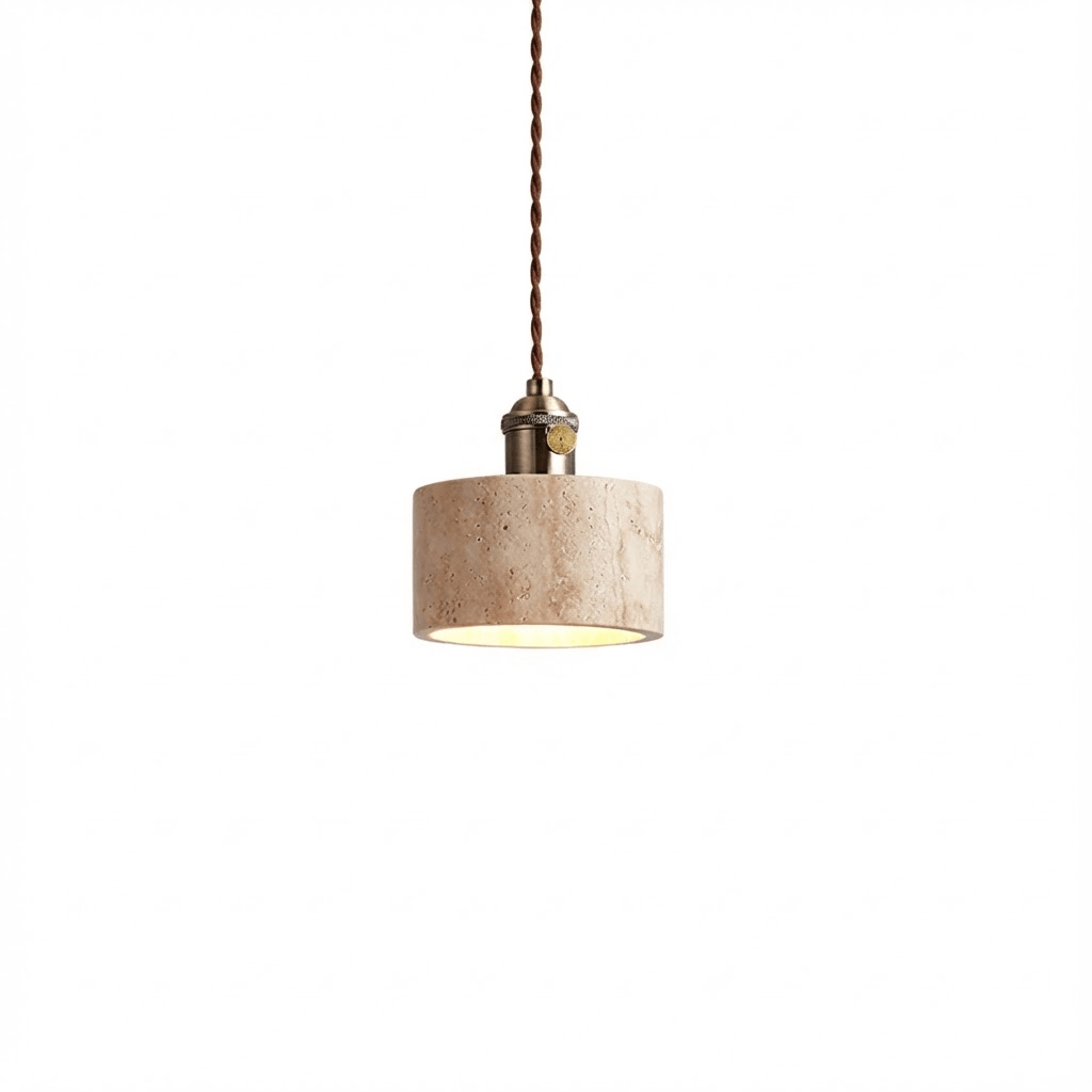 Suspension moderne Zed en Travertin jaune