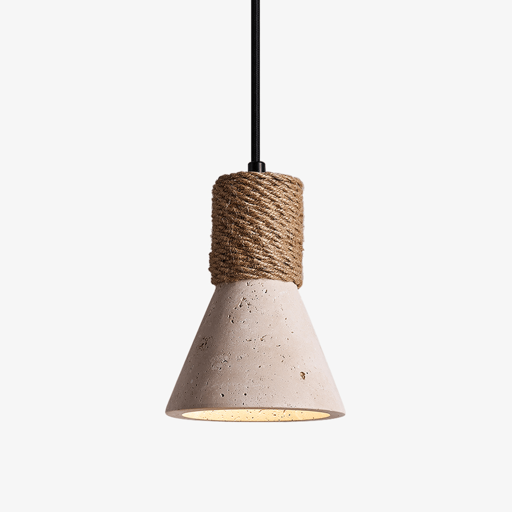 Suspension moderne Fletcher en Travertin jaune