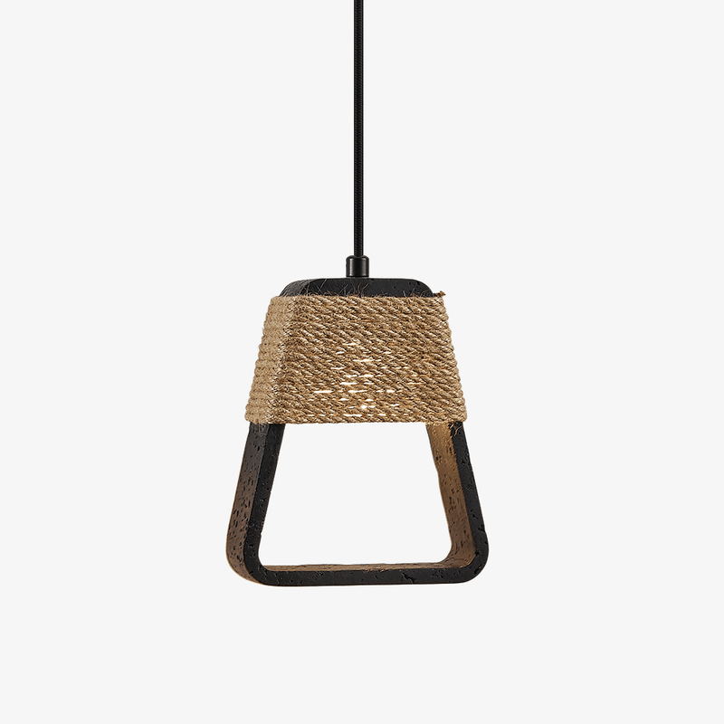 Suspension moderne Seth en Noir travertin