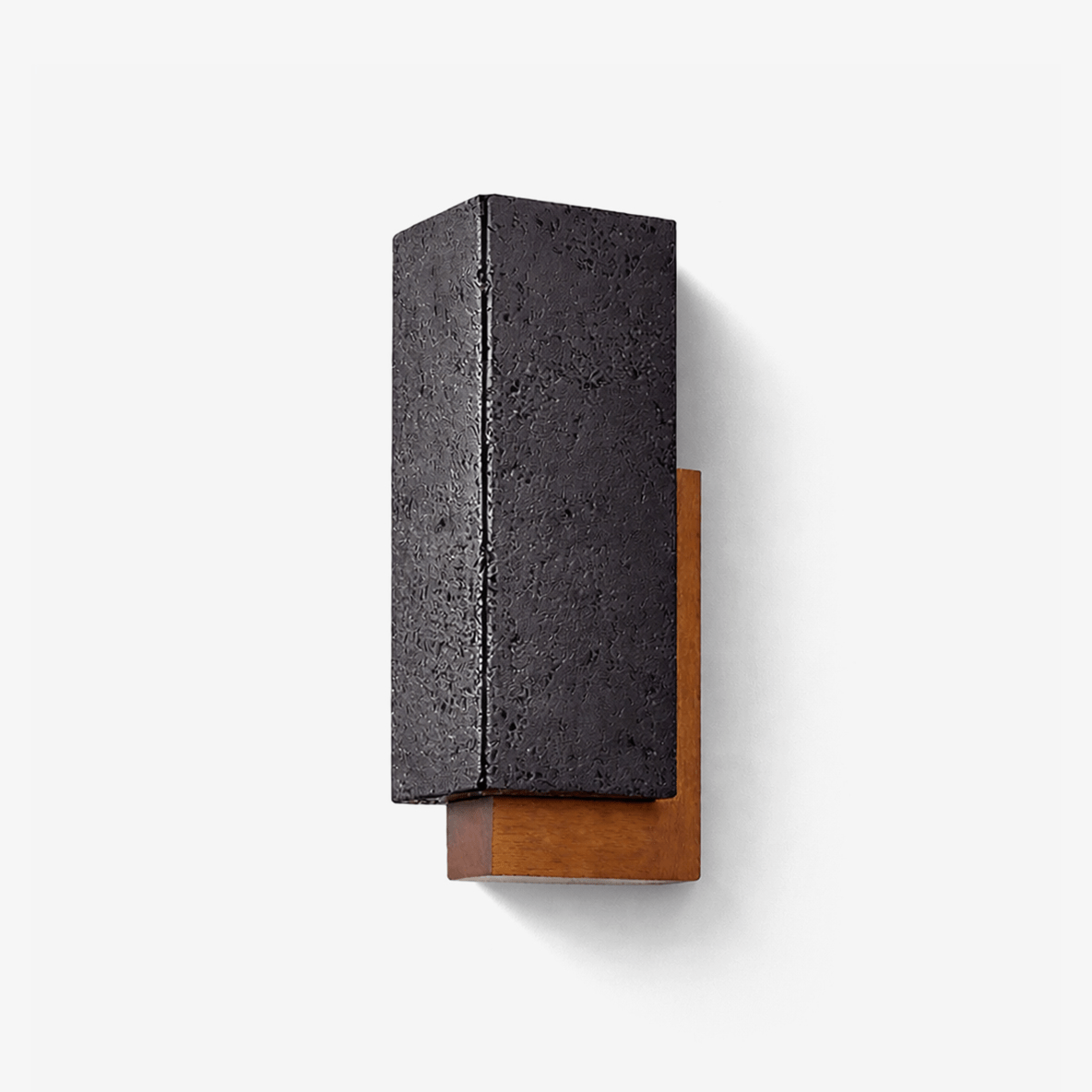 Applique murale moderne Kody en Noyer et noir et nbsp;travertin