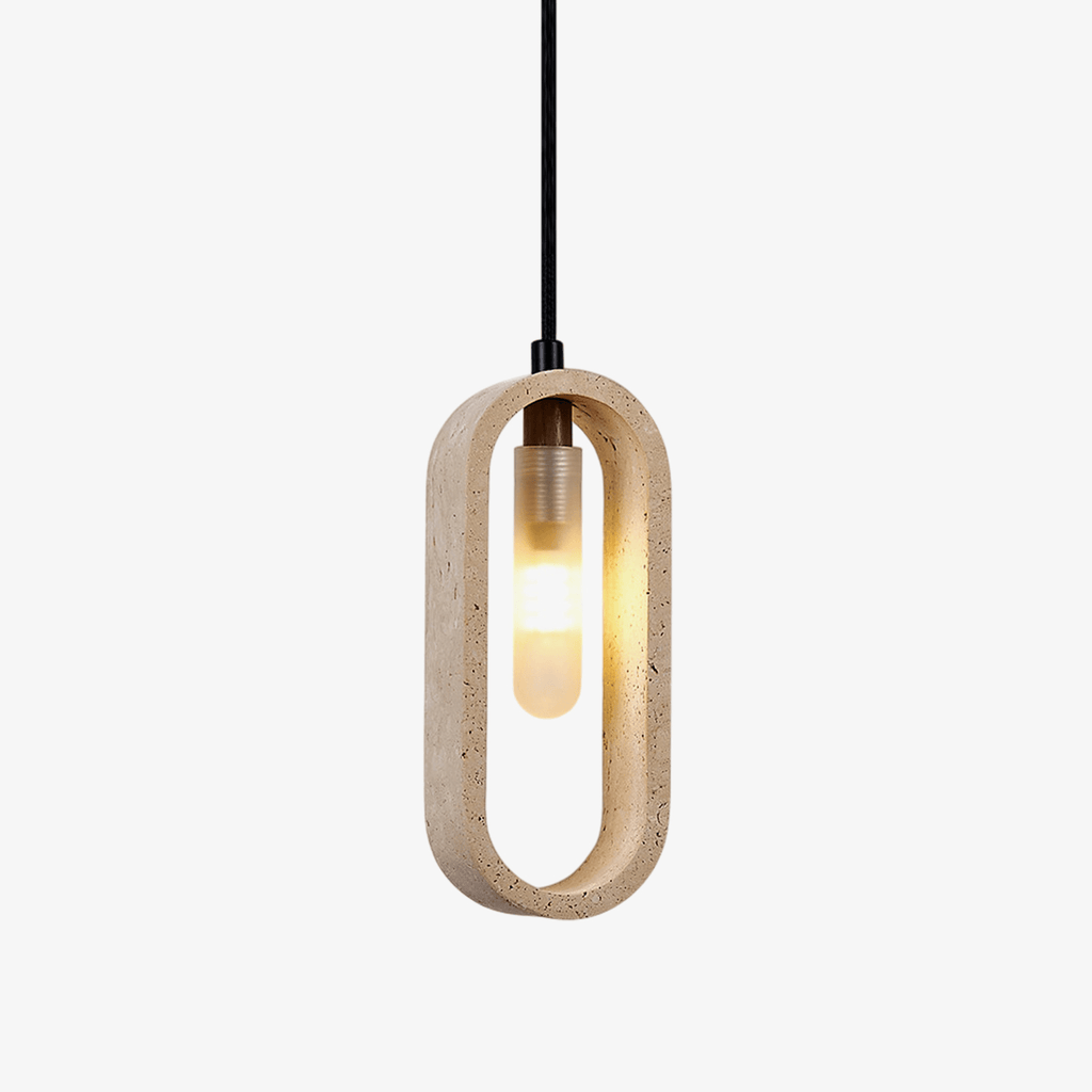 Suspension moderne Falon en Travertin jaune