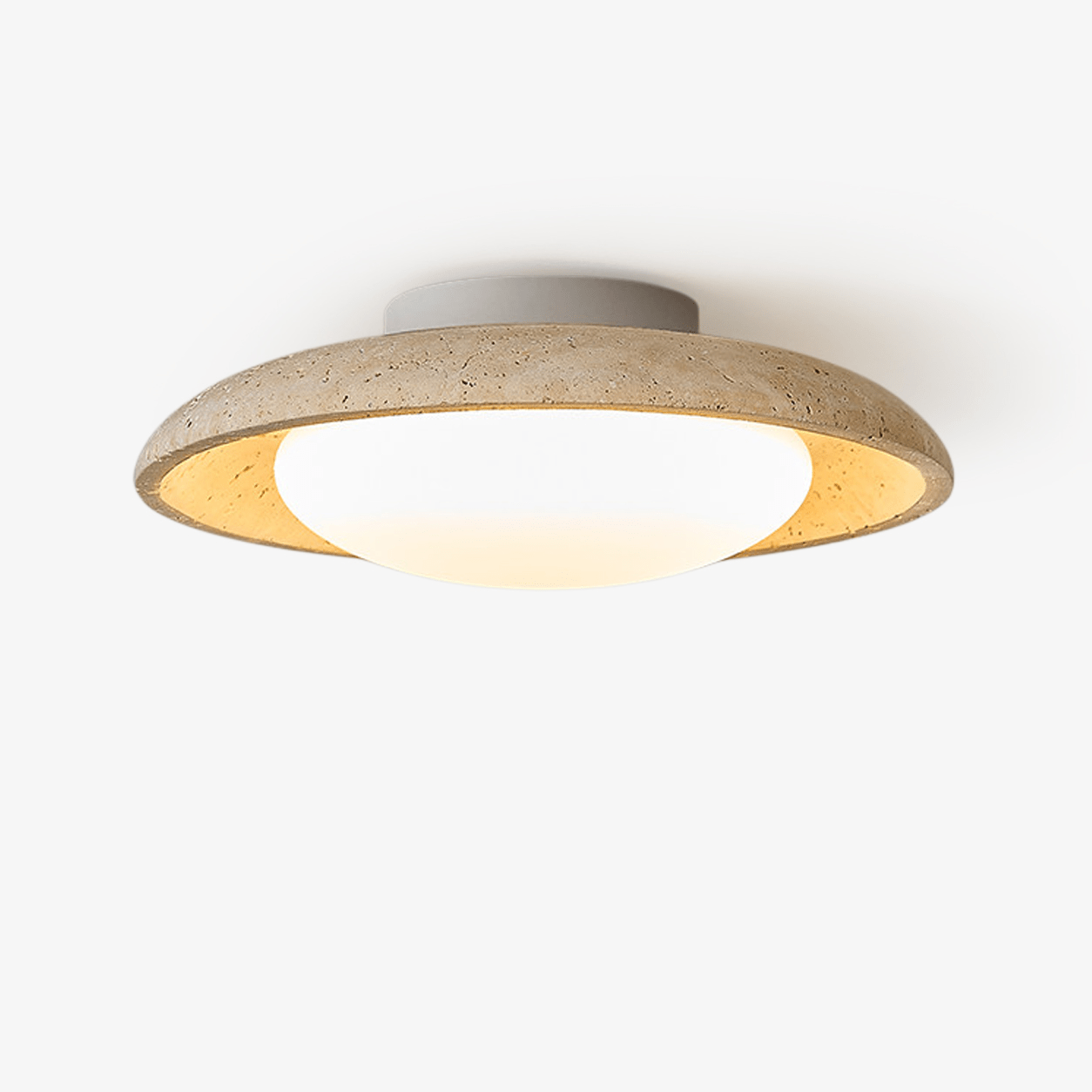 Plafonnier moderne Deacon en Travertin jaune