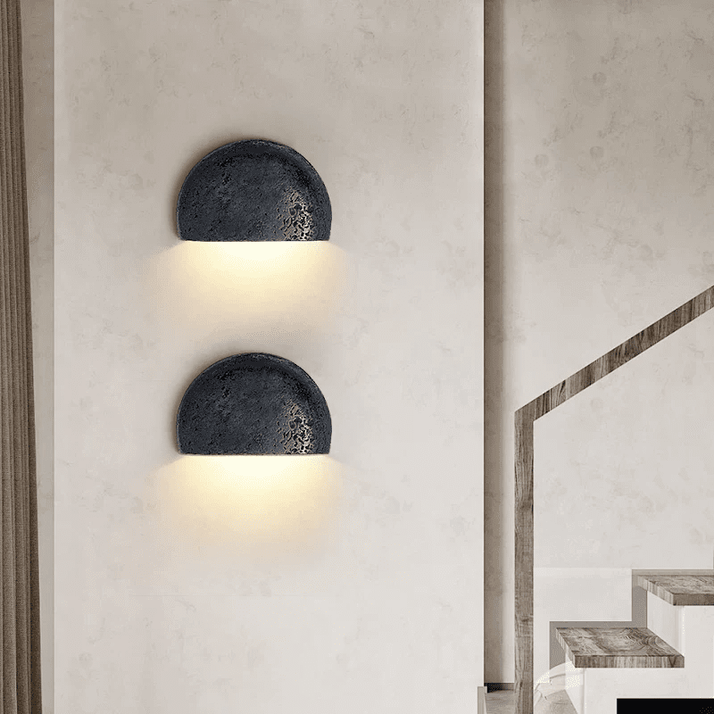 Applique murale moderne Steren en Noir travertin