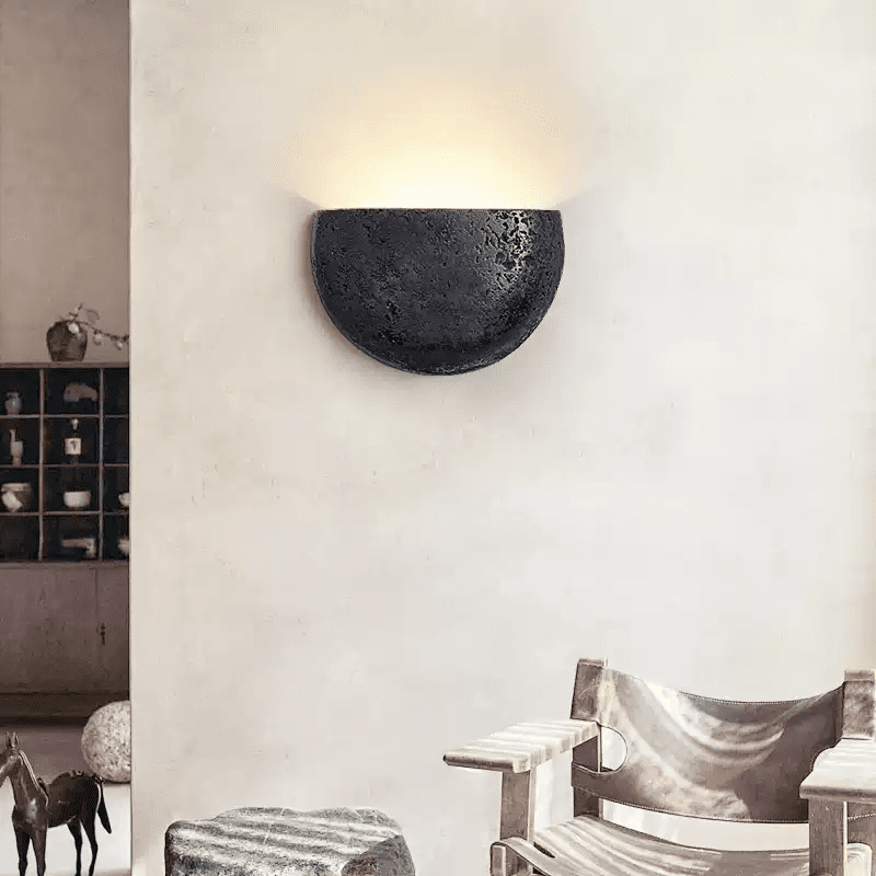 Applique murale moderne Steren en Noir travertin