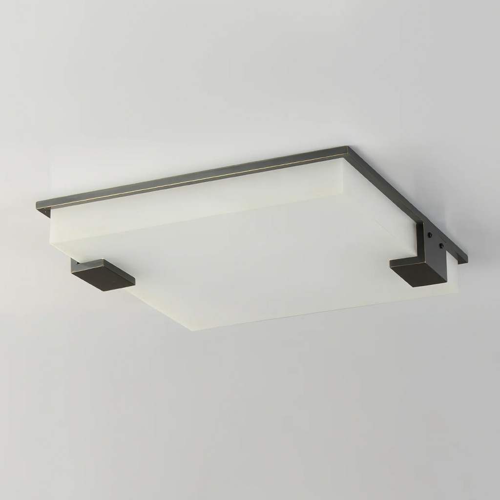 Plafonnier moderne Idun en Albâtre Noir et blanc