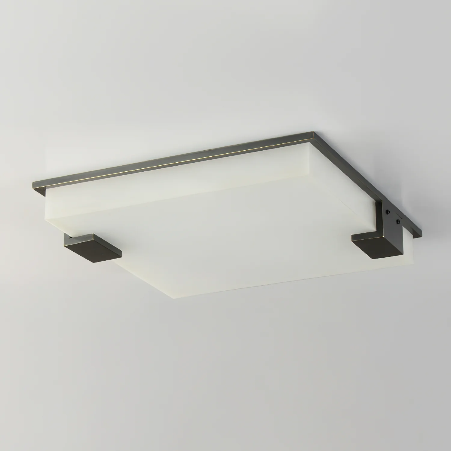 Plafonnier moderne Idun en Albâtre Noir et blanc