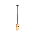 Lustre moderne Espen en Albâtre Noir et blanc