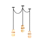 Lustre moderne Espen en Albâtre Noir et blanc