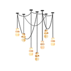 Lustre moderne Espen en Albâtre Noir et blanc