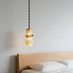 Lustre moderne Espen en Albâtre Noir et blanc