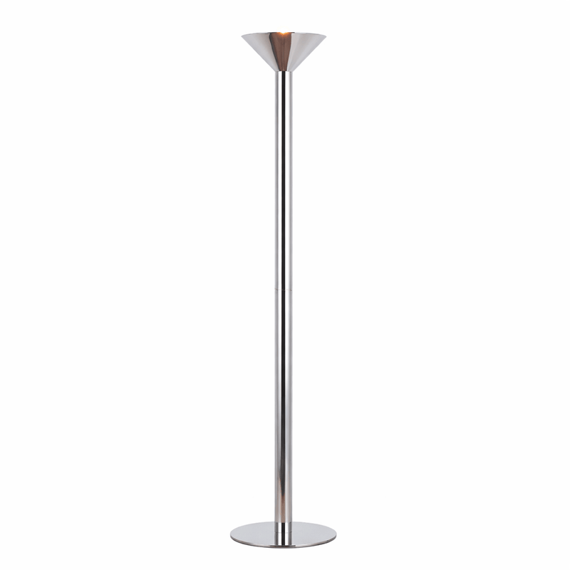 Clyde Modern Floor Lamp in Alabaster – Chrome
