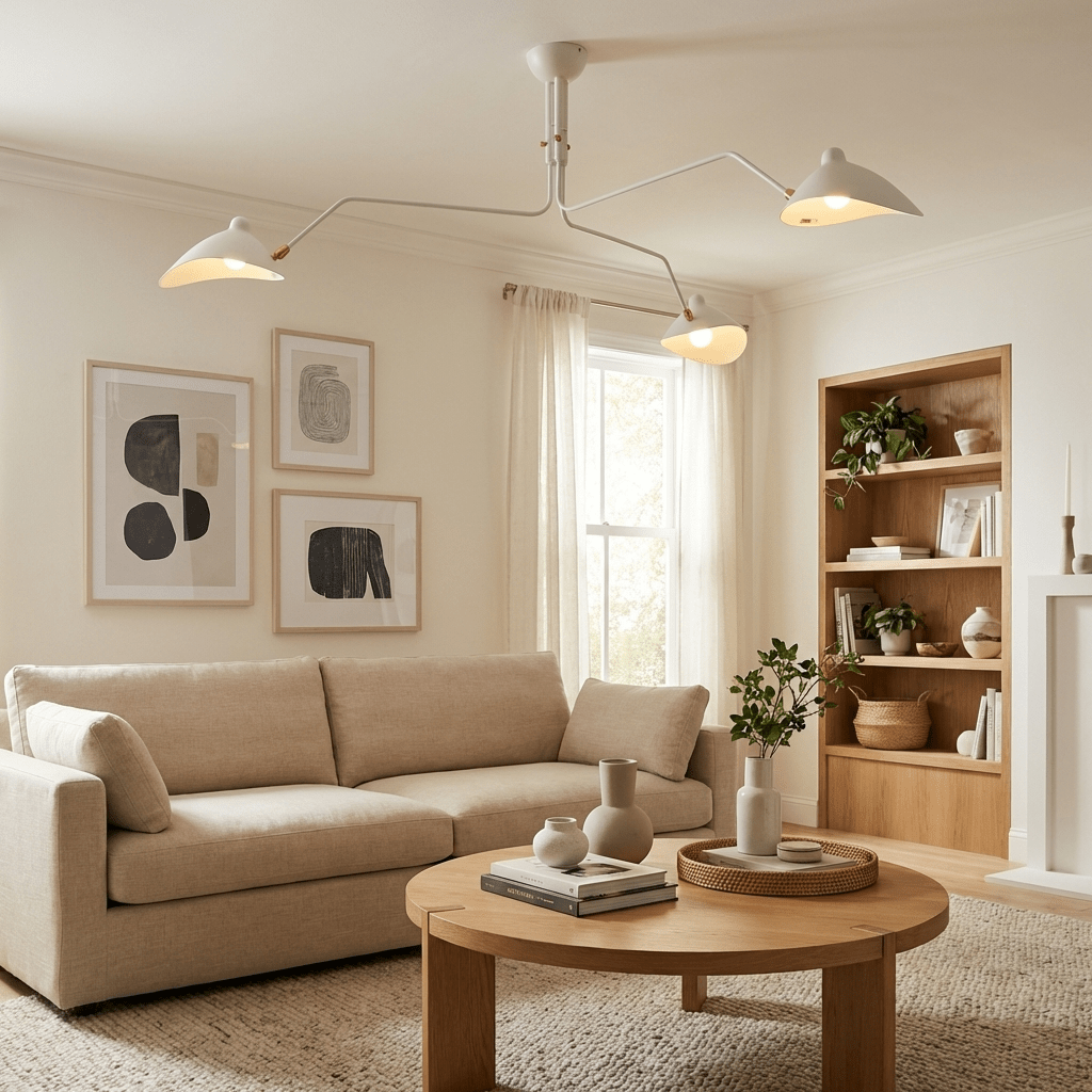 Plafonnier moderne Ems en Métal, Aluminium, Laiton Noir