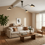 Plafonnier moderne Ems en Métal, Aluminium, Laiton Noir