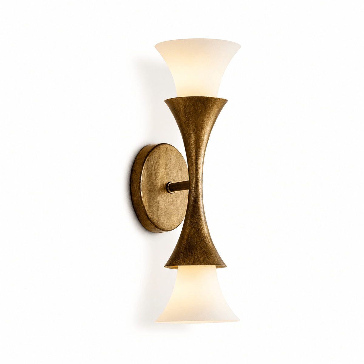 Antique Brass Cone Wall Sconce
