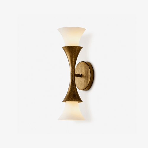 Antique Brass Cone Wall Sconce