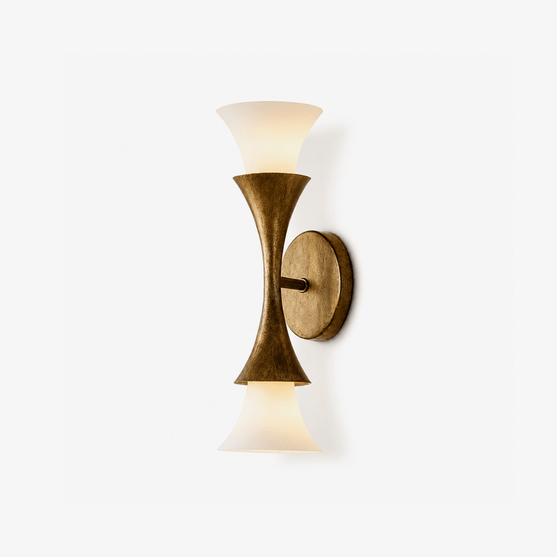 Antique Brass Cone Wall Sconce