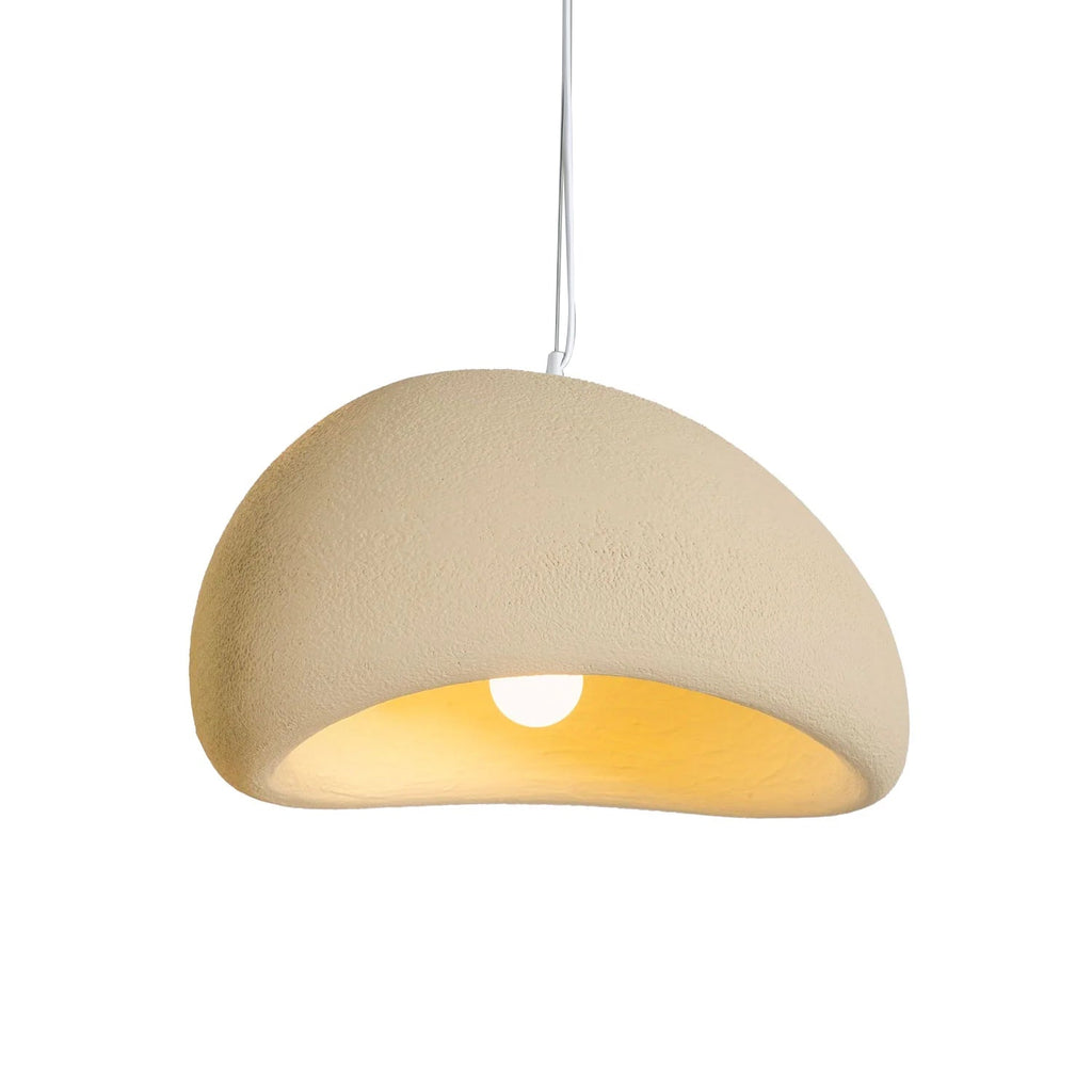 Suspension moderne Greger en Polystyrène blanc câble suspendu