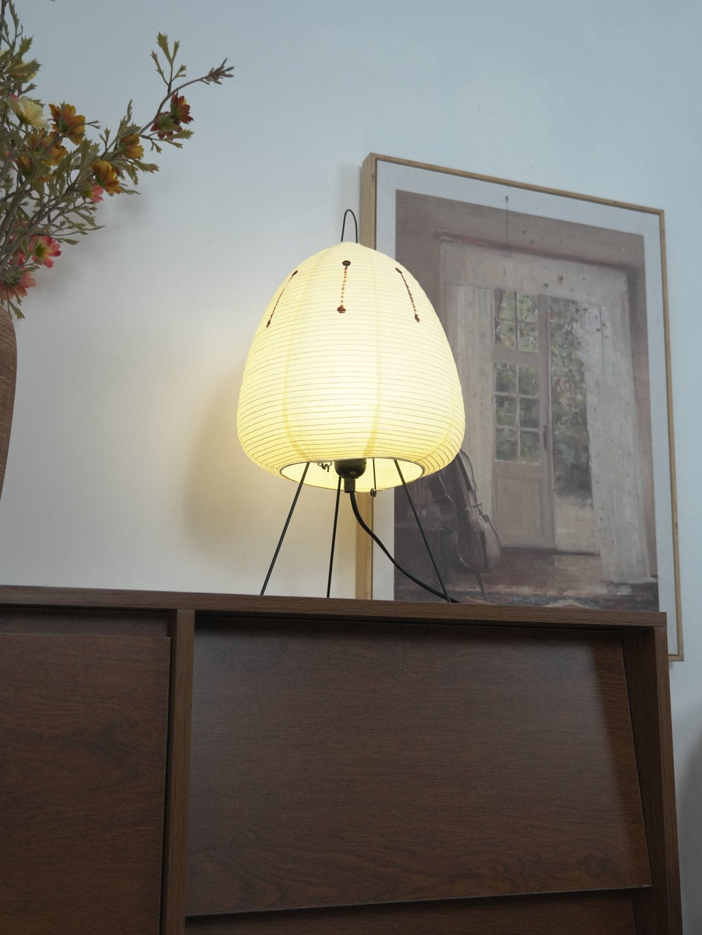 Lampe à poser moderne Fleming en papier Blanc